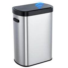 13 Gallon Automatic Kitchen Trash Can, Touchless Motion Sensor Garbage Can wi...