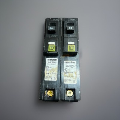 Square D HOM120PCAFI Combination Arc-Fault Circuit Breaker, 20 Amp, 120V, (10)
