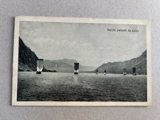 m) Cartolina formato piccolo Lecco lago Barche 