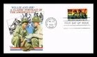 US COVER WWII WILLIE AND JOE KEEP SPIRITS HIGH 50TH ANNIVERSARY FDC FLEETWOOD