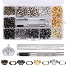 Eyelet Punch Kit, 400 Sets 5Mm Grommets Eyelets Kit with Hole Punch Tool, Metal