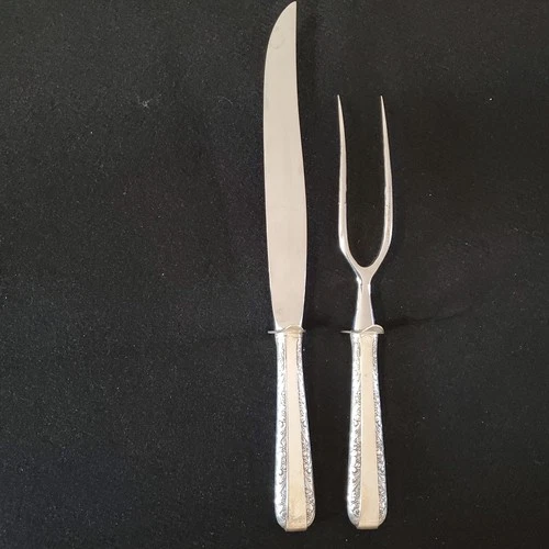 Towle Sterling Silver 2 pc. Roast Carving Set Candlelight Pattern 13.25" Knife