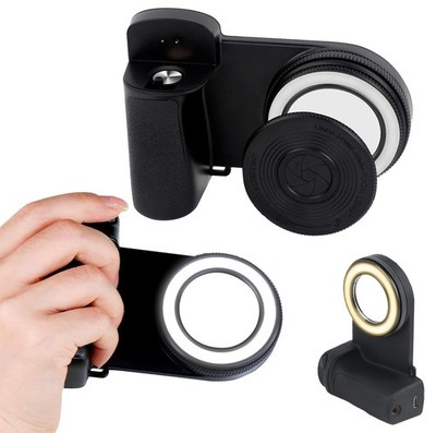 Magnetic Phone Camera Grip LED Selfie Fill Light Handle Snap with Shutter Button