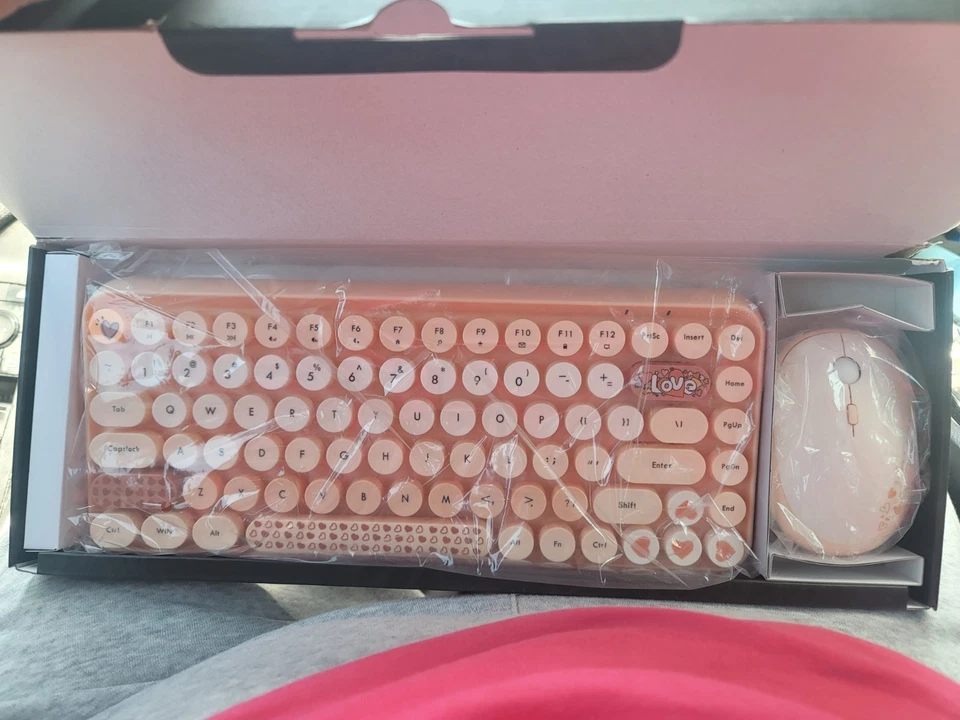 AJAZZ 308i wireless 2.4G keyboard and mouse set gradient cute round keycaps - Image 3 of 3