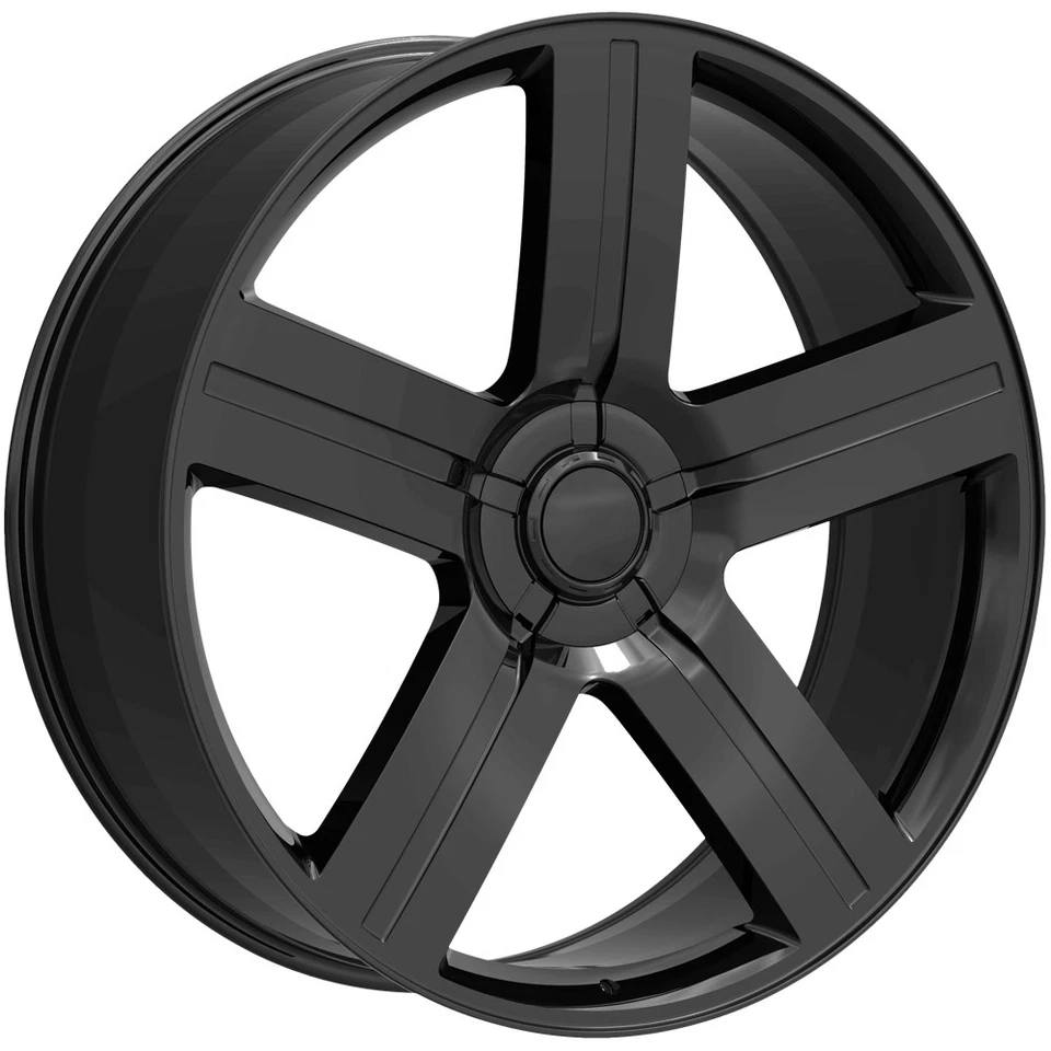 (Set of 4) OE Performance 147B 22x9 6x5.5" +31mm Gloss Black Wheels Rims - Image 2 of 4
