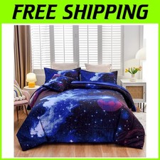 Trendy Galaxy 6Pc Bedding Set for Boys and Girls, Queen Size