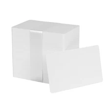 Pack of 100 White CR80 PVC Cards | 30 mil by 