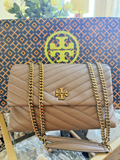 NEW WITHOUT TAGS Tory Burch Kira Chevron Large Leather Shoulder Bag, Desert Dune