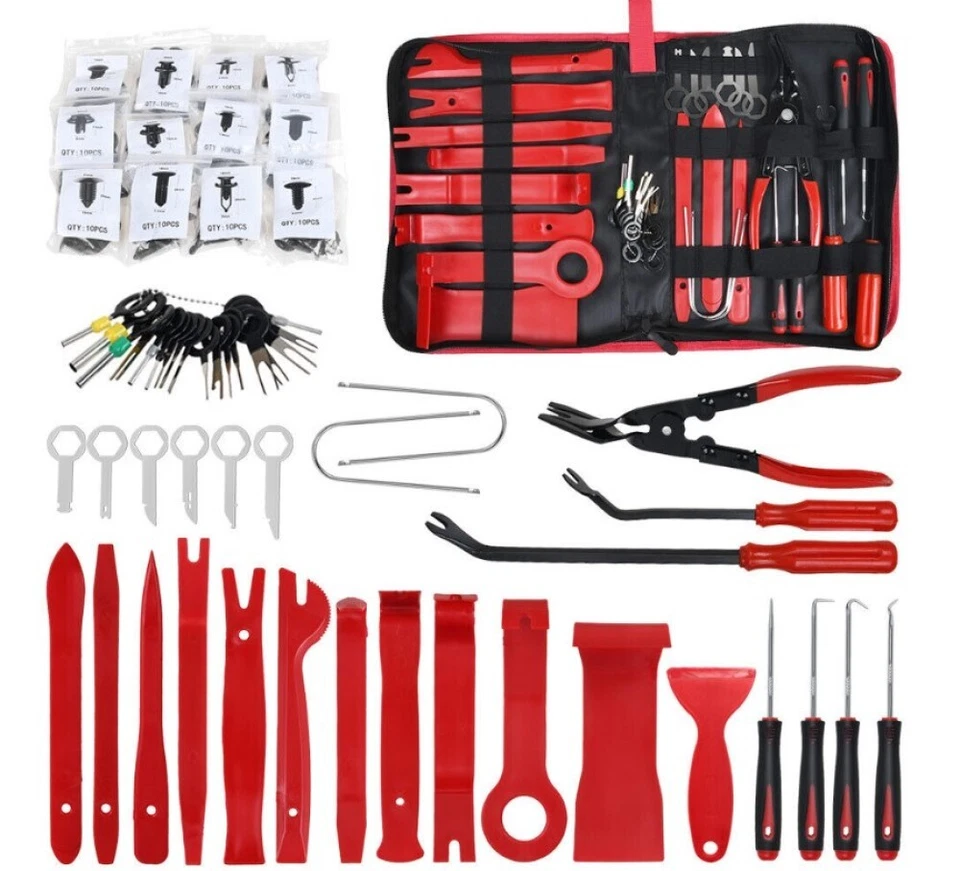 166tlg Auto Demontage Werkzeug Innenraum Verkleidung Montagehebel Clipheber Set - Bild 2 von 4