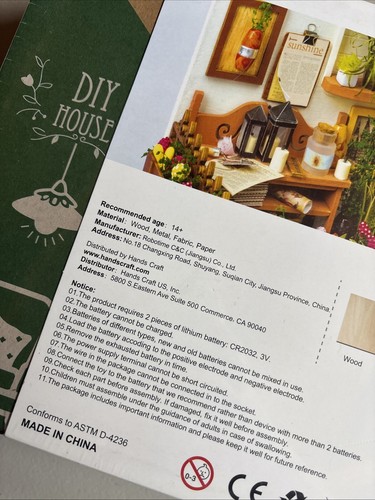Hands Craft DIY 3D MILLER'S GARDEN DIY Miniature House Kit DG108 - Picture 3 of 3
