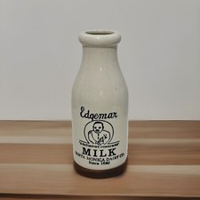 Edgemar Milk Santa Monica Dairy Since 1880 Stoneware Bottle 8.75&rdquo;H (Q)