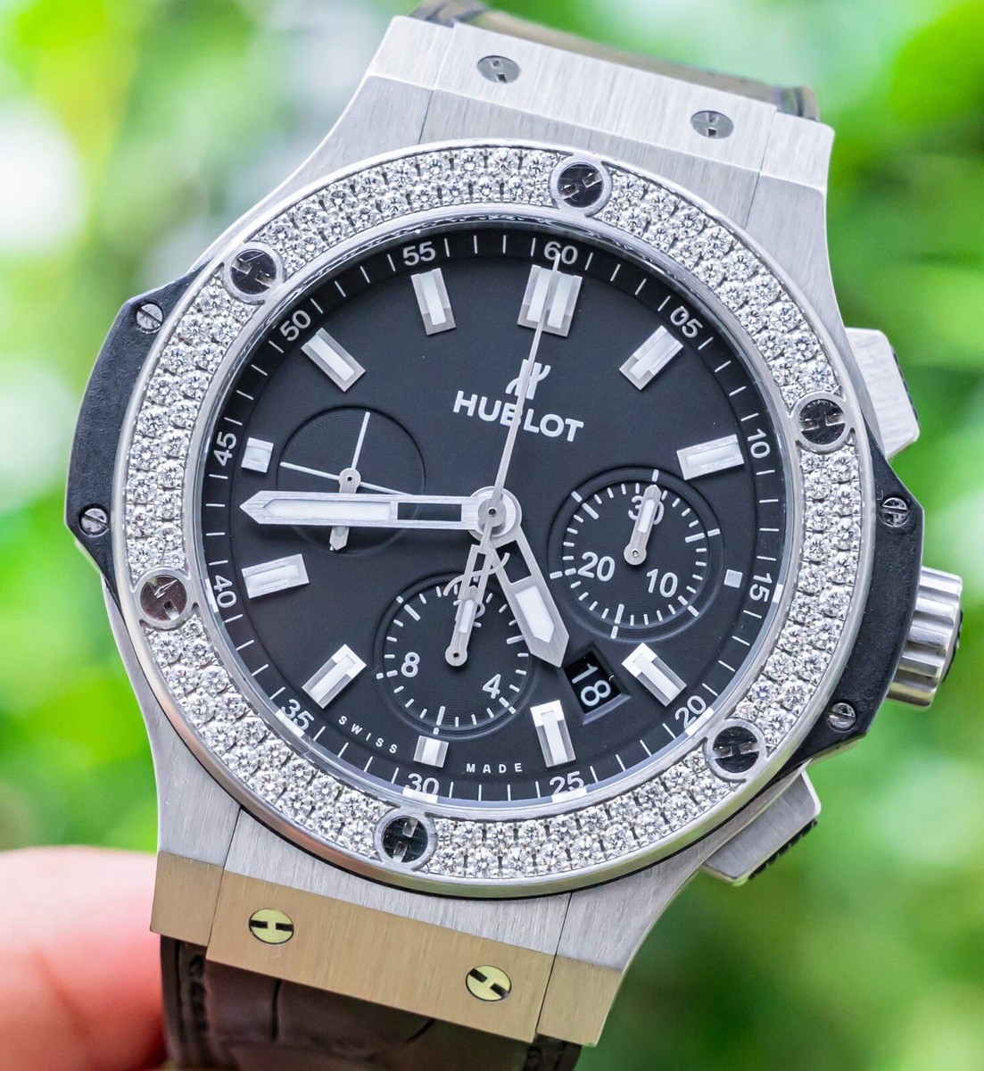 Hublot Big Bang 44 Original Steel Diamonds FACTORY $19K MSRP