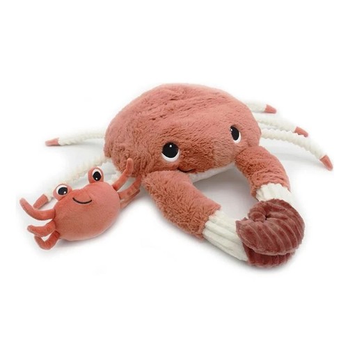 Les Ptipotos CRAB MOM & BABY Stuffed Animal - TERRACOTTA