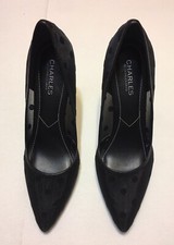 Charles- Zapatos  bomba para mujer, color negro, tacón fino.