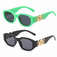 Irregular Sunglasses for Women Men Trendy Retro Rectangle Glasses Hexagon Shades
