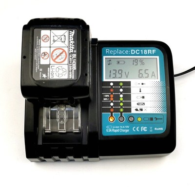 6 5a Dc18rf Fast Charger For Makita 14 4v 18v Lithium Battery Charger Lcd Ebay 6 5a Dc18rf Fast Charger For Makita 14 4v 18v Lithium Battery Charger Lcd Ebay