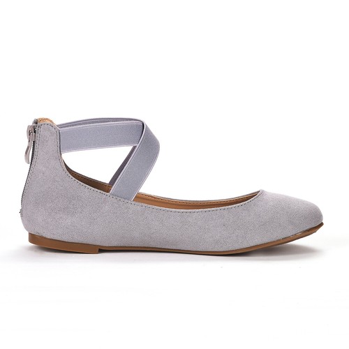 Damen-Ballerinas flach elastisch Knöchelriemen Slipper Halbschuhe Freizeitschuhe flache Schuhe - Bild 11 von 58
