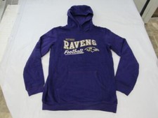New-Minor Flaw- Baltimore Ravens Youth Size XL XLarge 18 Purple Hoodie