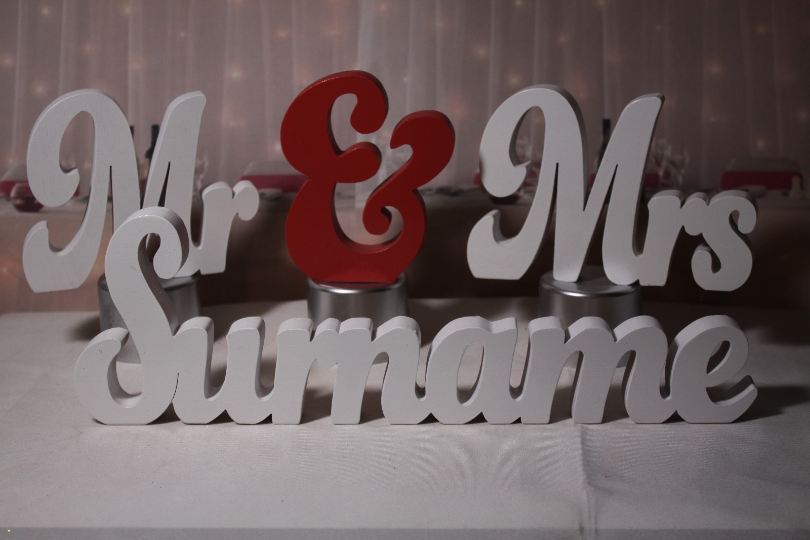 Mr Gift Wedding Mrs Sign Freestanding Decoration Table