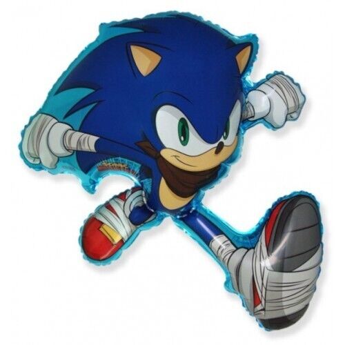 SONIC THE HEDGEHOG BOOM SHAPED 36" FOIL BIRTHDAY PARTY BALLOON! - Picture 1 of 1