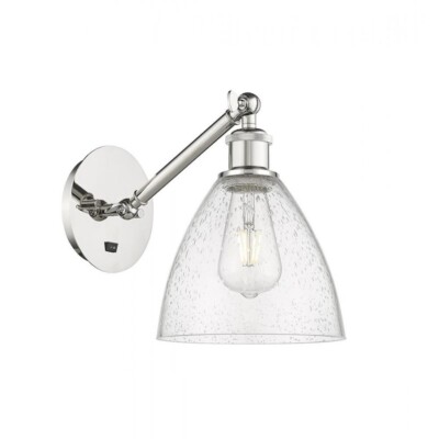 Innovations Ball Brist 7.5'' 1-L 318 LED Sconce, PN/SD - 317-1W-PN-GBD-754-LED