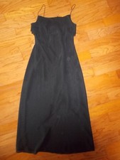 LIZ CLAIBORNE Holiday Sheath Cocktail Dress w/Black Spaghetti Straps Sz 10 NWOT