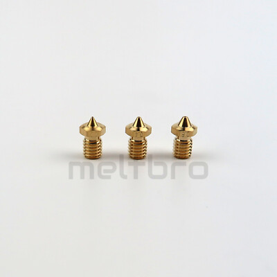 V6 nozzle Düse, 0.2 0.4 0.6 0.8mm, sharp version, high quality, Messing, 1.75mm