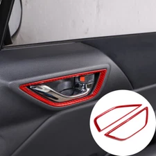 Red Fibre Car Interior Door Frame Trim Auto Parts For Toyota 86 Subaru BRZ 2022