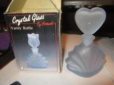 Vintage Artmark Glass Frosted Vanity Bottle Original Box