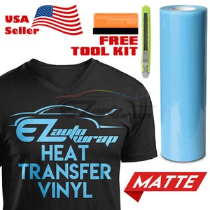 Matte Light Blue Heat Transfer Vinyl HTV T-Shirt 20