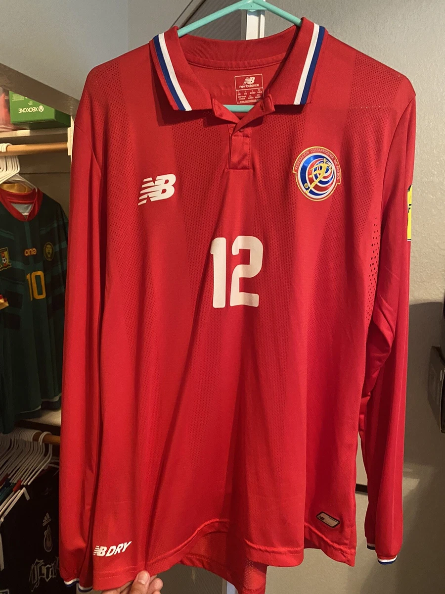 Joel Campbell New Balance Costa Rica Men s 2015 Home Soccer Jersey Large LS