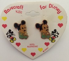 Mickey Mouse Earrings Rosecraft For Disney New