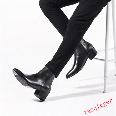 mens heeled ankle boots