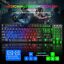 thumbnail 10  - UK Wired Gaming Keyboard Mouse + Headset Mousepad Set Mechanical Feel RGB For PC
