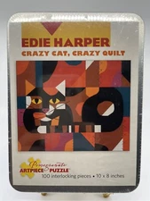 EDIE HARPER CRAZY CAT QUILT: 100 PIECE PUZZLE By Pomegranate Communications