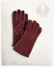 Mytholon Clemens Handschuhe Wildleder Bordeaux M Larp Mittelalter #29151