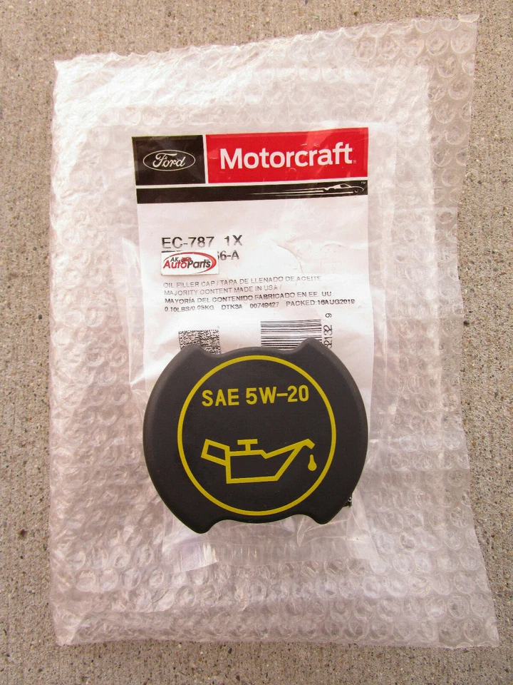 TAPA DE LLENADO DE ACEITE DE MOTOR FORD EP5Z6766A EP5Z-6766-A MOTORCRAFT EC787 EC-787 OEM NUEVO Foto 3 de 4