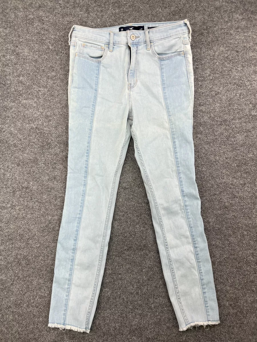 Hollister High Rise Crop Jeans Women s 5R Light Blue Super Skinny