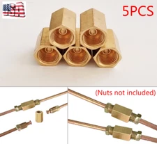 (Usa) 3/8"-24 Thread Inverted Flare Union For 3/16" Brake Line Tubing (5Pcs/Set)