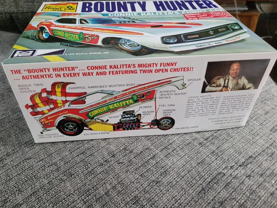 MPC CONNIE KALITTA'S FUNNY CAR "BOUNTY HUNTER" '72 MUSTANG #788 Unbuilt - Image 2 of 4