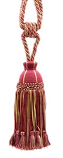 DÉCOPRO Tassel Tieback, Color# 71379 - Golden Raspberry Red [Set of 10]