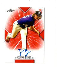 2021 SULLIVAN BRACKIN LEAF PERFECT GAME AUTO ORANGE PARALLEL ROOKIE #23/30  NEW