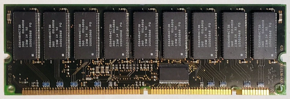 IBM 08J0677 256MB PC100-322-620R PC100 RegECC Memory DIMM, RARE - Image 2 of 2