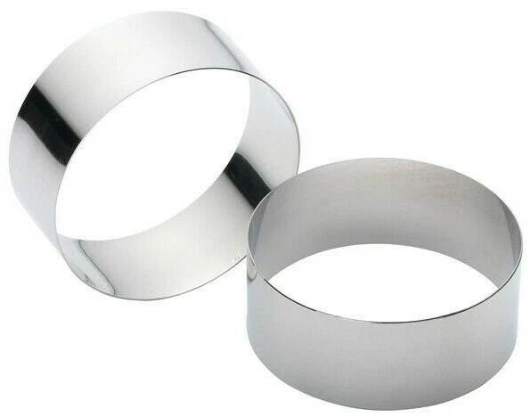 Food Rings Moulds Stainless Steel Mousse 1 Ring Oven Proof Choose