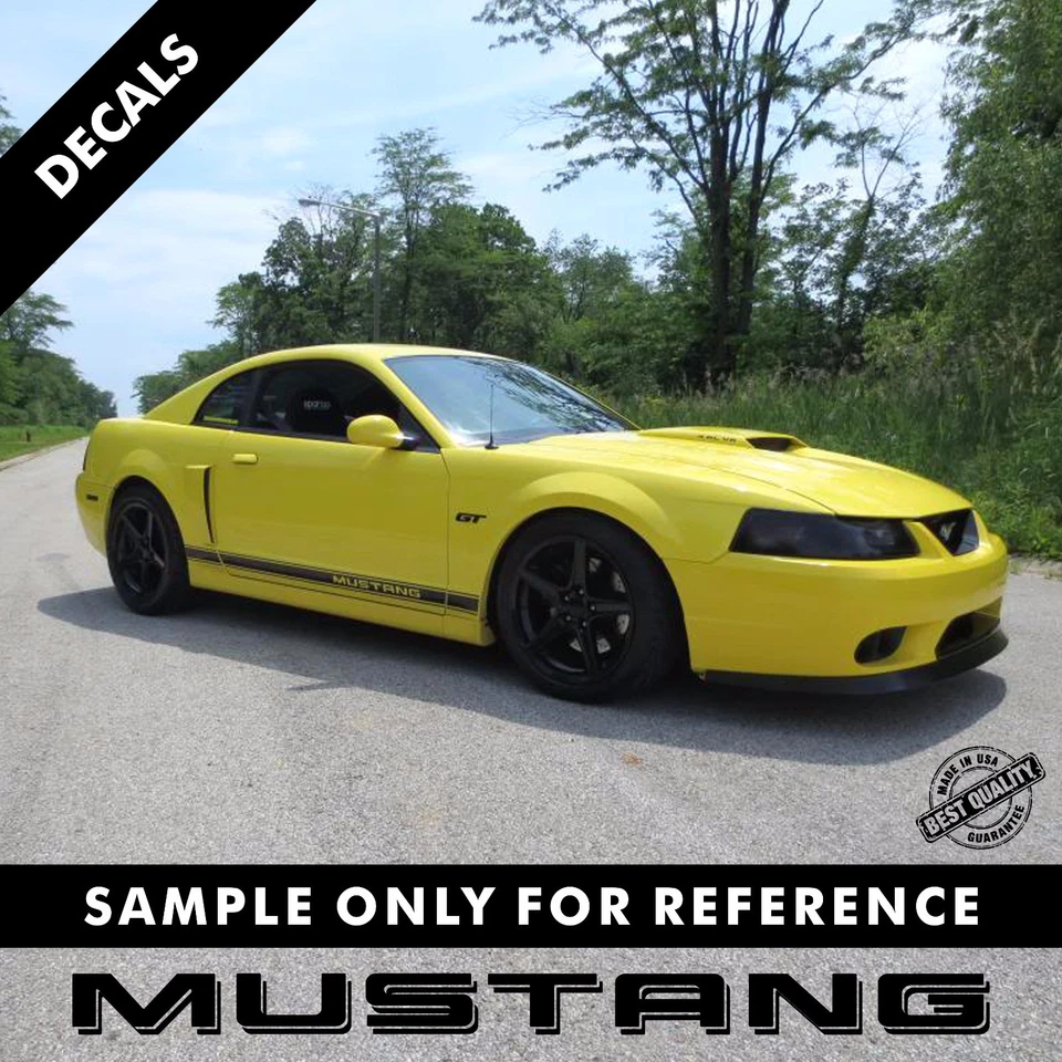 Juego de calcomanías de rayas laterales para puerta panel basculante Mustang 1999-2004 |34 Foto 4 de 4