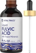 Fulvic Acid Drops 4 fl oz Liquid Trace Minerals Vegetarian by Carlyle