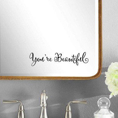 You're Beautiful Motivation Vinyl Aufkleber - Wasserdichte Aufkleber - Einfach anzubringen