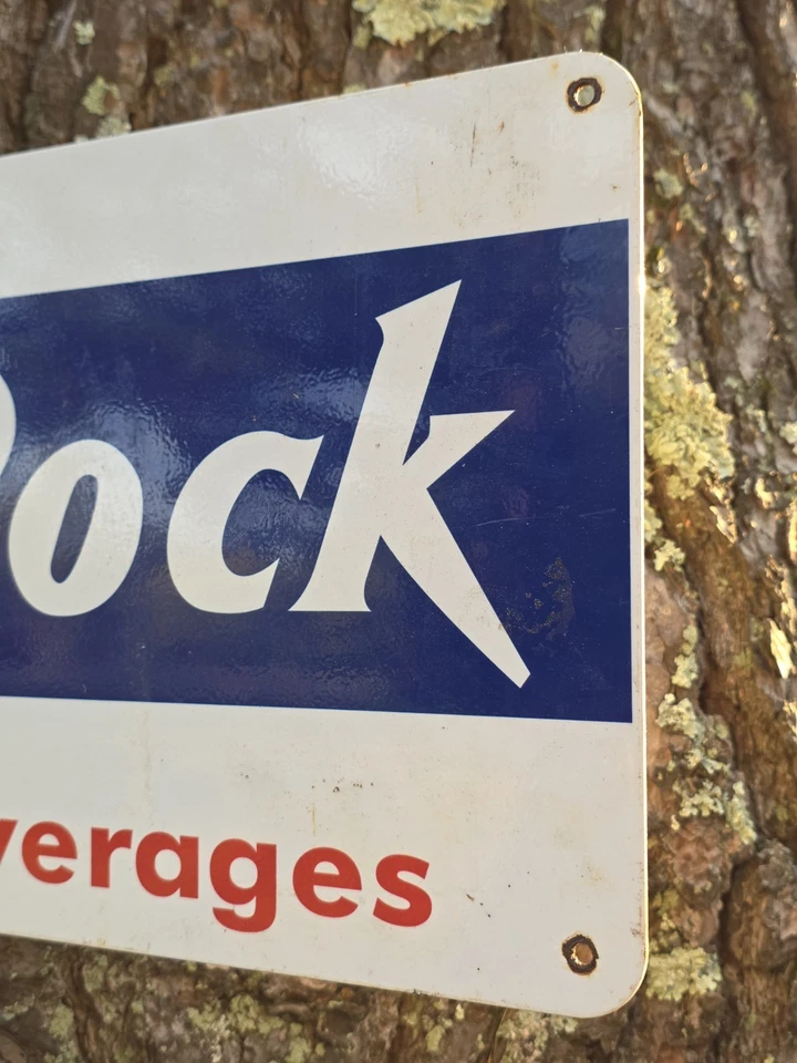 VINTAGE WHITE ROCK SPARKLING SODA WATER PORCELAIN GAS STATION SIGN POP 30" X 10" - Image 3 of 4