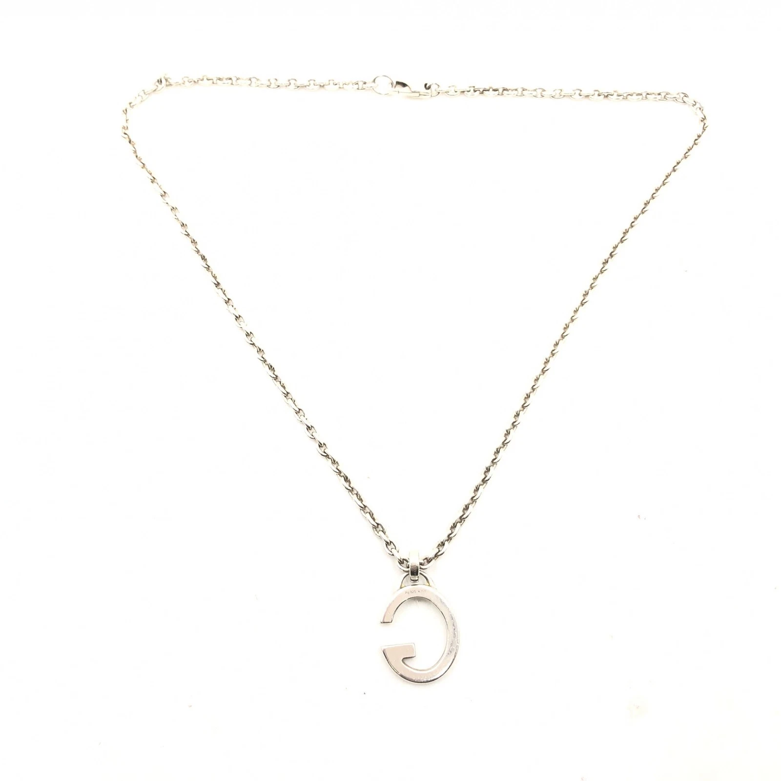Collana GUCCI G logo argento 925