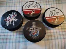 Arizona Coyotes Autographed Hockey Pucks 2012 Stanley Cup Playoffs Original Lot
